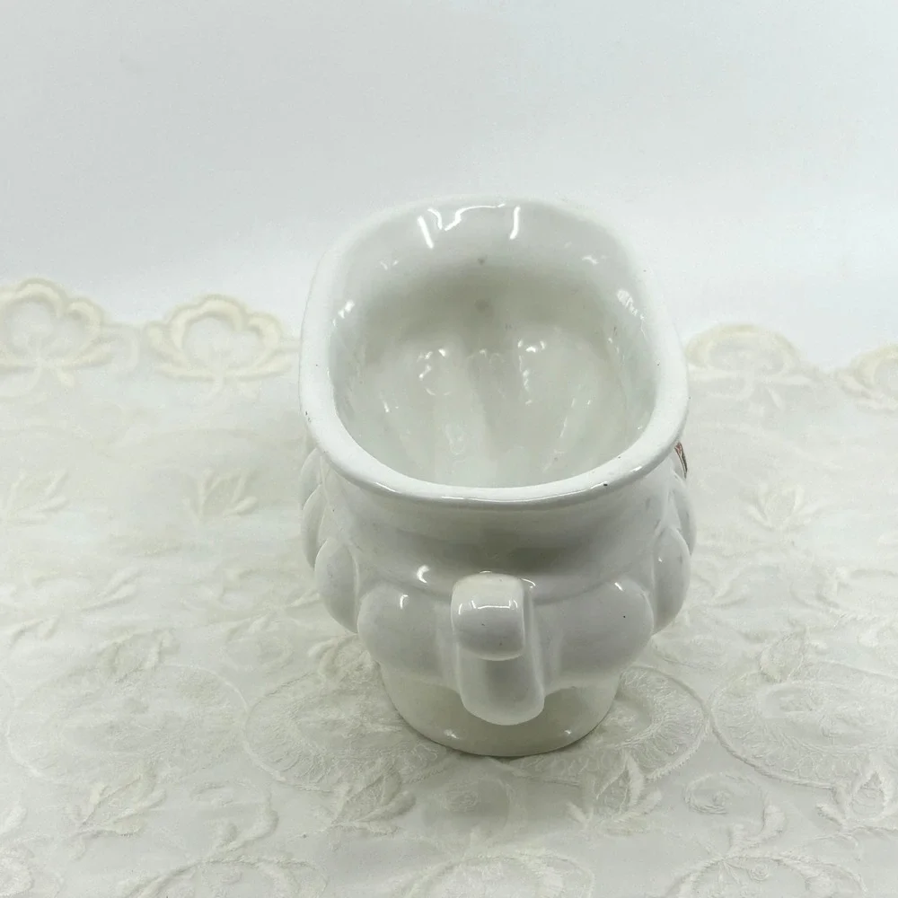 Vintage White Classic Design Italy Planter Ceramic Spanish Studio MCM
